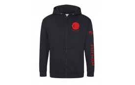 Sweet zippé à capuche personnalisable : flocage sur le coeur